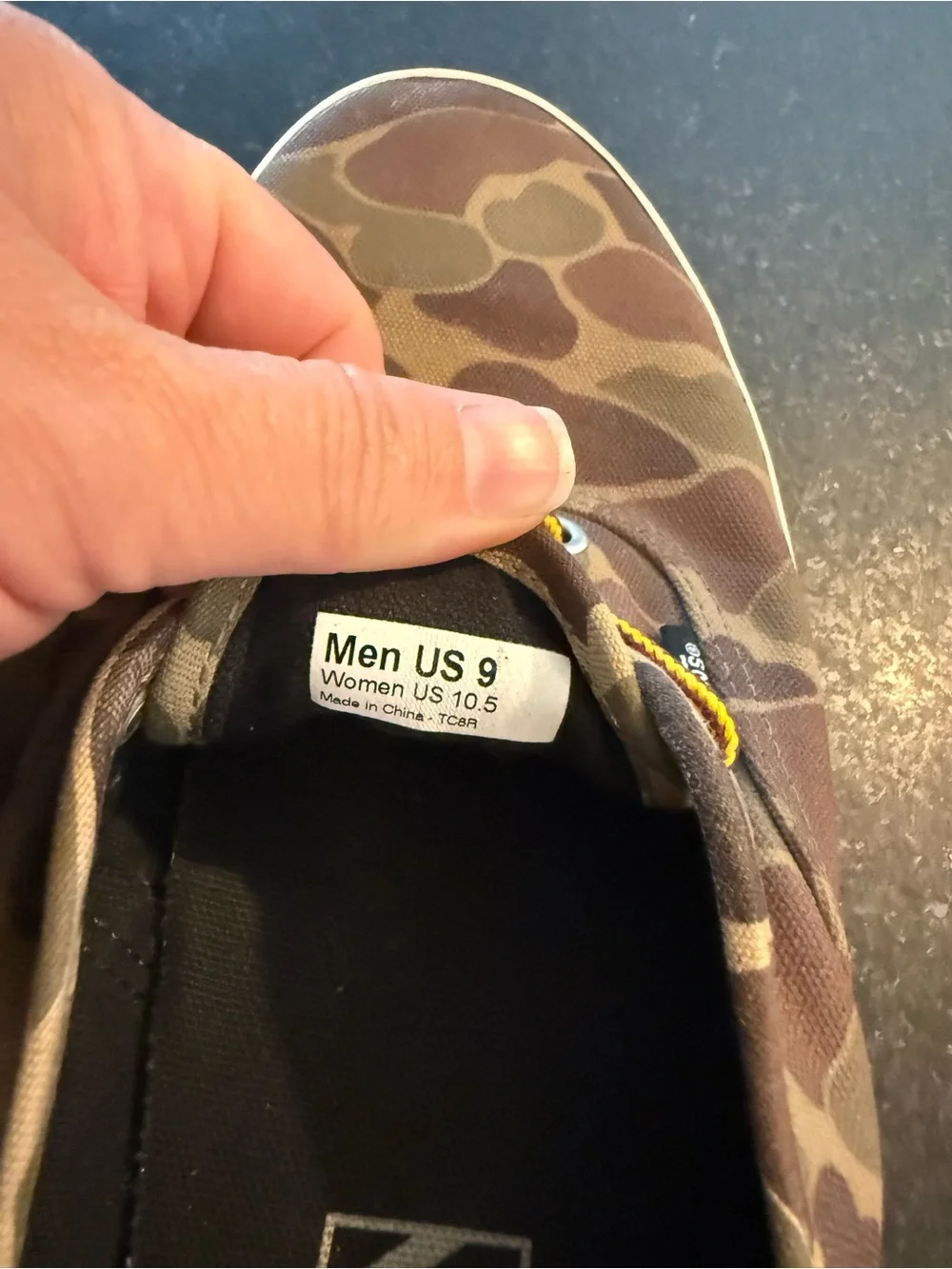 Vans  Brown Camo Canvas Authentic Sneakers